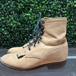 Laredo Tan Lace-Up Men's Boots